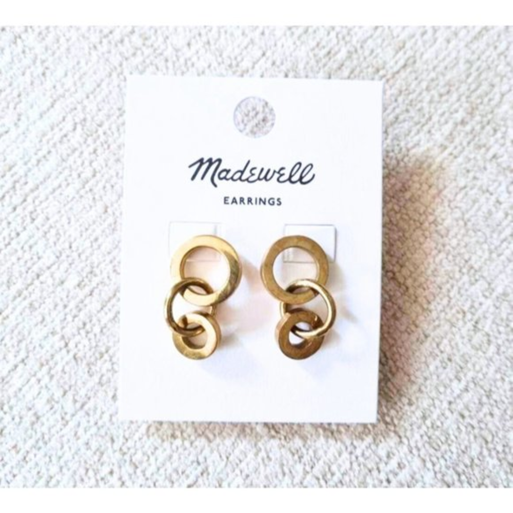 Madewell Brass To The‎ Market Link Earrings NWT